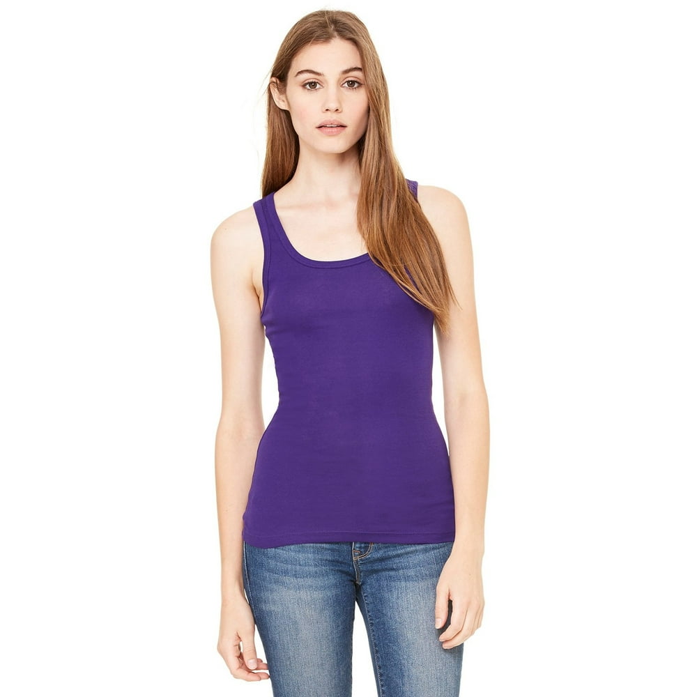 Clementine Apparel - Women's Sheer Fitted Rib Tank Top - Walmart.com ...