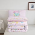 thumbnail image 5 of meiyoeat Balloon Pastel Monogram R Full Size Comforter Sets,Cute Rainbow Gradient Letter Design Bedding Comforter Set For Girl,Pink Reversible,3-Piece,1 Comforter and 2 Pillowcases, 5 of 7