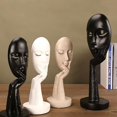 thumbnail image 1 of Escultura de Resina BLESIY 2 Piezas Arte Minimalista Negro, 1 of 8