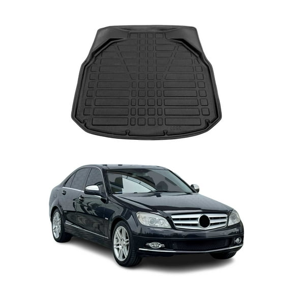 OMAC Cargo Mats Liner for Mercedes C Class W204 2010-2014 Black All-Weather TPE