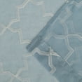 thumbnail image 4 of Embroidered Sheer Two Panel Curtains, 52" x 96", Light Blue by Blue Nile Mills, 4 of 5