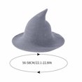 thumbnail image 3 of Deeceymbur Breathable Foldable Wizard Hat with Curved Tip Summer Halloween Party Cosplay Magical Hat 22.1-22.8in, 3 of 6