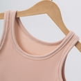 thumbnail image 4 of Girls Tank Tops Kids Athletic Wide Strap Tank Ice Silk Workout Cool-Dry Sleeveless Pink Tops for Girl Yoga 5-6 Years, 4 of 5
