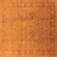 thumbnail image 1 of Ahgly Company Machine Washable Indoor Square Oriental Orange Industrial Area Rugs, 8' Square, 1 of 4