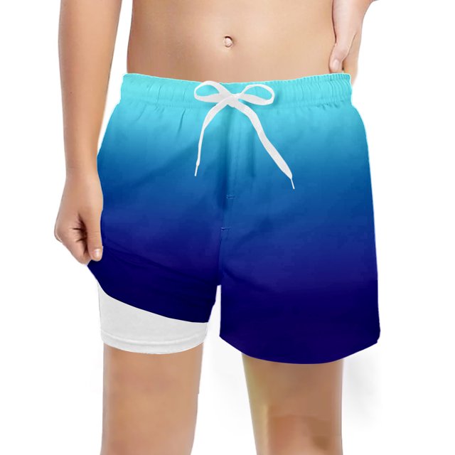 GDREDA Pantalon Garçon Mode Décontractée Maillot de Bain Garçon avec Doublure de Compression Short de Bain Extensible