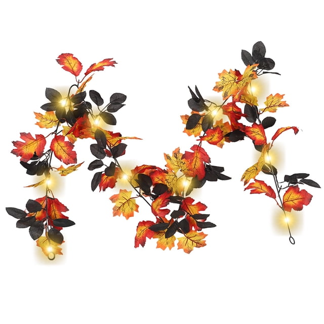 Halloween Table Decorations Halloween Artificial Maple Leaf Vine Maple Leaf Vine Stair Railing Table Decoration Harvest Festival Decorationartificial Vines for Decoration