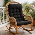 thumbnail image 4 of Hvmvliv Integrated Rocking Chair Cushion with Seat and Backrest,17.7X33.5in Seating Cushions with Ergonomic Support,Comfortable for Long Sitting for Garden,Home,Office and Gaming Black-M, 4 of 9