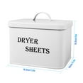 thumbnail image 4 of POINTERTECK Dryer Sheet Holder Laundry Room Storage Container Farmhouse Dryer Sheet Container with Lid Reusable Metal Dryer Sheet Box Fabric Softener Dispenser Lint Bin for Laundry Room d, 4 of 7