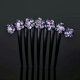 thumbnail image 1 of 1 horquillas de cristal para mujer, clip deslizante, flor, accesorios nupciales, regalo de horquilla, color morado, 1 of 5