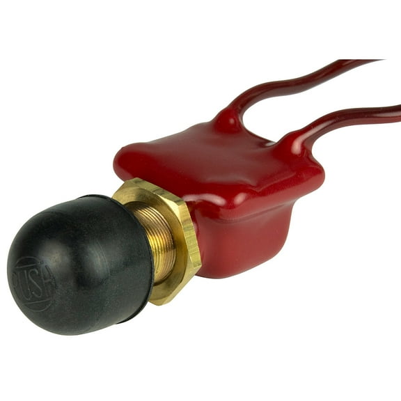 4" BEP 10 Ampere Push Button SPST On and Off Switch with Solid Cap