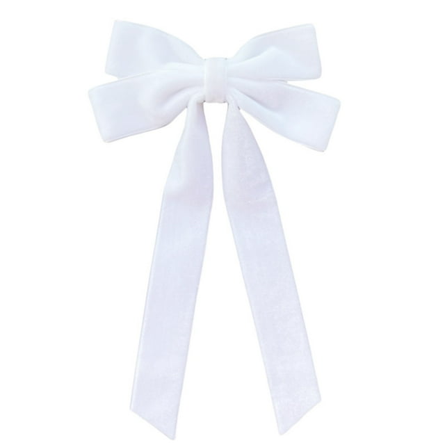 Todaioua 2-Pack Velvet Christmas Bows with Twist Ties - 8.6 Inch Soft Tree Wreath Garland Decor for Gift Wrapping and Multi-Scene Holiday Crafting Tying Ribbon Accessories