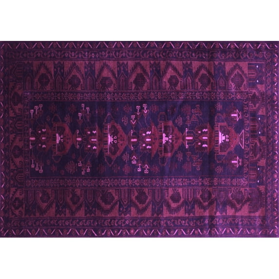 Ahgly Company Indoor Rectangle Persian Purple Traditional Area Rugs, 3' x 5'