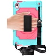 thumbnail image 3 of Allytech Case for Lenovo Tab M10 HD 2nd Gen (TB-X306X) / Smart Tab M10 HD 2nd Gen (TB-X306F) 10.1" 2020 Released, Heavy Duty Shockproof Cover Case with Hand Strap Rotating Kickstand,Aqua/Rose, 3 of 8