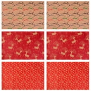 6pcs Christmas Gift Paper DIY Craft Supplies Gift Wrapping Paper Kraft Paper