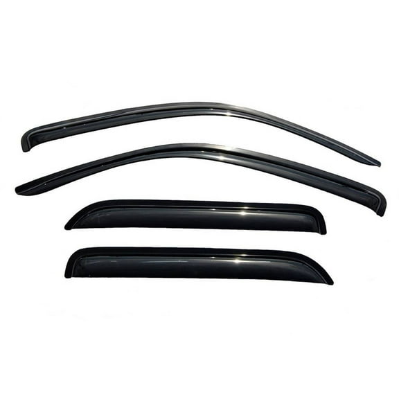 EGOESWELL 94059 Car Window Visor Vent Sun Shade Rain Guard Deflector, Acrylic Wind Deflector, Tape-On Self-Adhesive Outside Mount Side Window Wind Guard, Rain Protector, Wind Noise Reducer, 4PCS