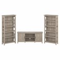 thumbnail image 1 of Key West TV Stand for 70 Inch TV w/ Bookcases in Washed Gray - Engineered Wood, 1 of 7