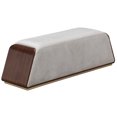 thumbnail image 3 of Houston Velvet Accent Bench - Porcini/Walnut, 3 of 6