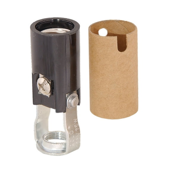 B&P Lamp® 2 Inch Keyless Candelabra Socket with Insulator, Tapped 1/8 IP