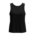 thumbnail image 4 of Pounoo Womens Workout Tops Sleeveless Twisted Back Solid Color Athletic Shirts Casual Loose Lightweight Soft Comfy Gym Wear Gift, 4 of 9
