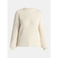 thumbnail image 5 of Time and Tru Women's Shaker Stitch Mock Neck Sweater, Midweight, Sizes XS-XXXL, 5 of 5