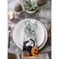 thumbnail image 2 of Halloween Cloth Napkins Set of 8 Reusable Dinner Napkins, Fall Ghost Pumpkin Black Spiderwebs Cat Cocktail Napkin Washable Table Napkins for Wedding/Holiday Party/Baby Shower 20"x20", 2 of 7