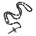 thumbnail image 1 of Collar de de con crucifijo Rosarios de madera Regalos para hombre Cadenas de joyería de regalo Collar católico para mujeres Hombres Me Fernando COLLAR COLGANTE, 1 of 5