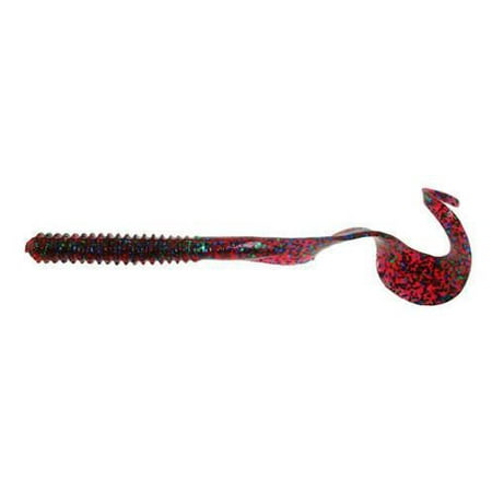 Zoom Fishing Lures 021113-SP Big Dead Ringer Ring Worm 8 Inch 10 Per Pack Plum Apple