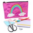 thumbnail image 4 of Pen+Gear Metallic Icon Pencil Pouch with Rainbow Design and Silver Zip, 4 of 5