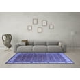 thumbnail image 3 of Ahgly Company Machine Washable Indoor Square Oriental Blue Industrial Area Rugs, 7' Square, 3 of 4