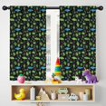 thumbnail image 5 of Blackout Kids Curtains,Black Cartoon Crocodiles Leaves Pattern Childrens Insulated Curtains Set Of 2,Bedroom Essentials,Toddler Room Decor 42"x54", 5 of 5