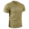 thumbnail image 5 of OGLCCG Tactical T Shirt for Men Short Sleeve Crewneck Workout Shirts Summer Lightweight Outdoor Casual Running Gym Athletic Tees Shirts,XXL,Khaki, 5 of 6