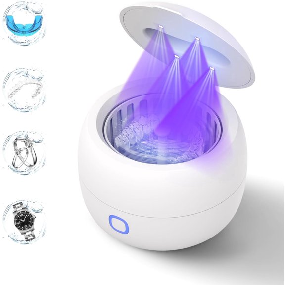 2025 Ultrasonic Retainer Cleaner Machine for Braces, Jewelry, Mouth Guard, Ultrasonic Cleaner with 3 Modes, Suitable for Dental Appliances, Mouth Guard, Night Guard Braces, Jewelry