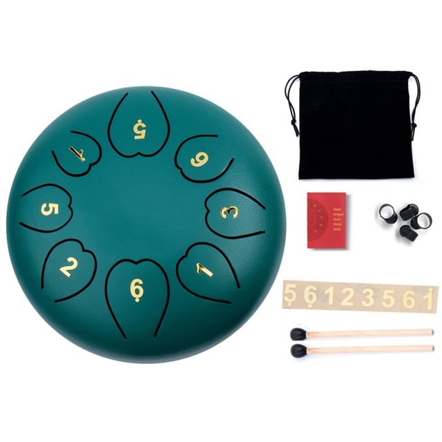 Tambour à Langue en Acier 6 Pouces Tambour en Acier Disque Tambour Instrument de Percussion Tambour en Acier Musique