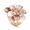 Coffee - Gold, variant on Enamel Flower Stretch Ring, Hand-Painted Matte Oil Multi-Layer Floral Petal Geometric Creative Statement Rings for Women Fashion Jewelry Accessories