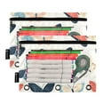 thumbnail image 5 of FORMRS 2 Pack Pencil Pouch for 3 Ring Binder with Clear Window Zipper Case, Beige Butterflies, 5 of 6