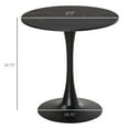 thumbnail image 3 of HOMCOM Modern Round Dining Table Leisure Coffee Bistro Table with Metal Base for Kitchen & Dining Room, Faux Black Marble, 3 of 10