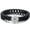 Black - Medium (6.5 in.), variant on Snap Jewelry Silicone Bracelet with Interchangeable Charm Holder, Black Thin Style, Large 7.25 Inch