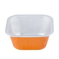 thumbnail image 2 of Mini Square Shaped Cake Pans with Lids,100 PCS 3.4 oz Disposable Cupcake Cup Mini Aluminum Foil Baking Cups Ramekins Muffin Cupcake Liners for Valentine Wedding Birthday Party, 2 of 2