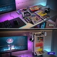 thumbnail image 4 of Estantería multifuncional para videojuegos con capacidad para 24 discos, 2 auriculares y soportes para mandos, compatible con PS3/PS4/PS5/Switch/Xbox One/Series X/S y discos Blu-Ray, 4 of 7