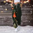 thumbnail image 2 of Women's Casual Fashion Christmas Print Sweatpants, Long Casual Pants with Drawstring Waist for Sports and Home Wear, Comfortable Material,Army Green,S, 2 of 6