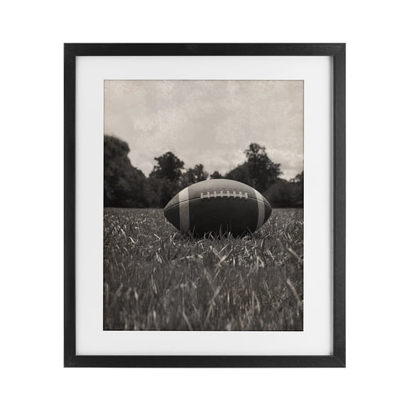 Stupell Industries Vintage Sports Football Black Framed Print Under Glass, design by Marcus Prime