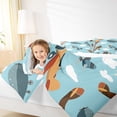 thumbnail image 4 of Castle Fairy Kids Cartoon Plane 2pcs Bedding Comforter Set,Transportation Theme Twin Comforter Sets,Kawaii Airplane Breathable Bedding Set,Lightweight Room Decor, 4 of 8