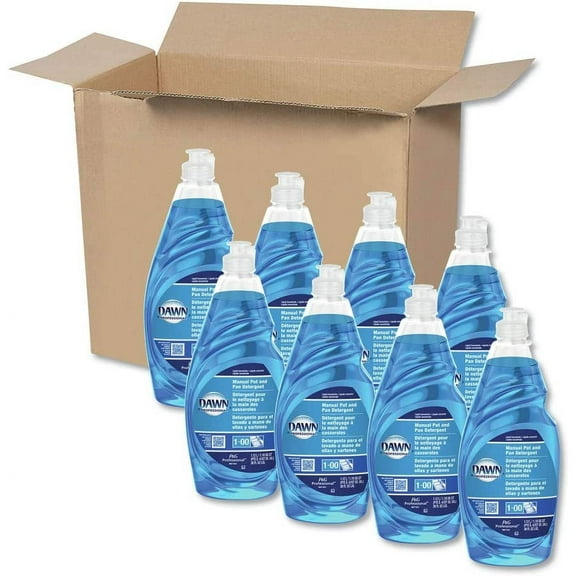 Manual Pot & Pan Dish Detergent, 38 oz Bottle, 8/Carton