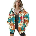 thumbnail image 4 of COEQINE Women's Full Zip Up Hoodie Oversized Fashion Sweatshirts Cute Guinea Pig and Floral Pattern Y2K Outfits Jacket Long Sleeve Fall Casual Wear Lightweight Tops with Pockets, XS, 4 of 7