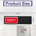 thumbnail image 2 of PATIKIL Dishwasher Magnet Clean Dirty Sign, 7 x 2 Inch Clean & Dirty Dishwasher Indicator Slider Black Acrylic Magnet Sign Laundry Kitchen Gadget, Red & Green, 2 of 7