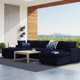thumbnail image 1 of Modway Commix Sectionnel de Mobilier de Patio Extérieur Sunbrella 6 Pcs, Bleu Marine, 1 of 10