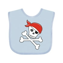 Inktastic Pirate Skull and Crossbones Boys or Girls Baby Bib