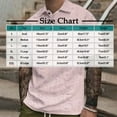 thumbnail image 3 of AHTJRT Mens Short Sleeve Polo Shirt Distressed Texture Point Collar Two Button Placket Regular Fit Fashion Leisure Tshirt Top Khaki 2XL, 3 of 7