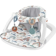 Fisher-Price Baby Portable Baby Chair Sit-Me-Up Floor Seat with 2 Developmental Toys, Rainbow Showers