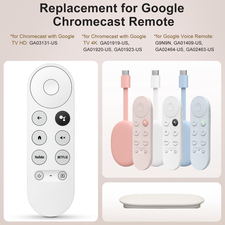 Voice Replacement for Google-Chromecast-Remote, G9N9N for